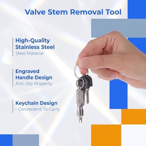 3 Pcs Valve Core Removal Tool Keychain, Valve Stem Removal Tool - Image 4