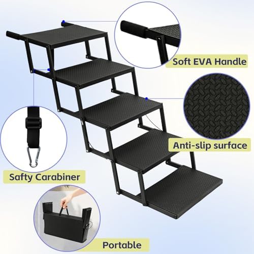 Dog Steps for Car and Truck, 25.6" H Foldable Dog Stairs for Large Dogs - Image 3