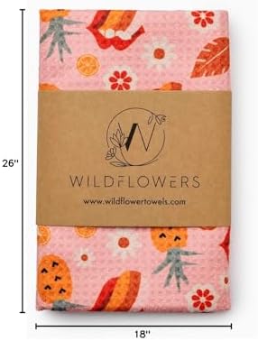 Flourish Wildflowers Microfiber Kitchen Towels | Pink Pineapple Tongue Pattern - Image 6