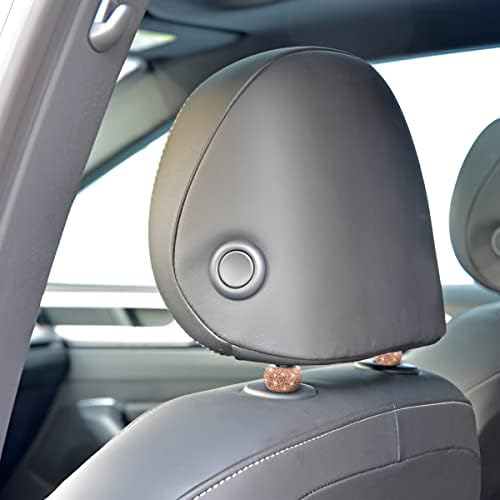 XINLIYA 4 Pack Car Headrest Collars, Bling Car Head Rest Collars Rings Decor - Image 5