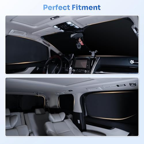 Canvcle Sunshades for 2015-2025 Jeep Renegade Accessories Windshield Sun Shade - Image 6