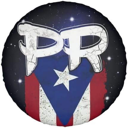 Puerto Rico Pr Flag Spare Tire Cover, Universal Waterproof & Dustproof Wheel - Image 2