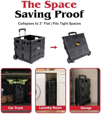 dbest Products Quik Cart Pro Collapsible Rolling Crate on Wheels - Image 4