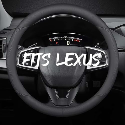 Leather Car Steering Wheel Cover, Breathable Laser-Perforated, Pure Black by TRROCC