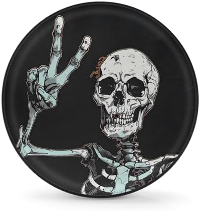 Rv Spare Tire Cover Wheel Halloween Goth Skeleton Skull Tire Covers Wheel by FengQuGou