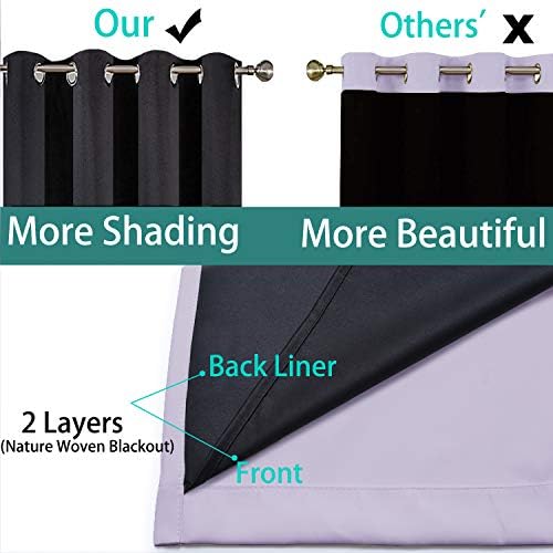 Yakamok Lilac 100% Blackout Patio Door Curtain Panels W100 x L84, 1 Panel - Image 5