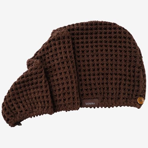 Luxury Organic Japanese Cotton Hair Drying Waffle Towel Wrap - Image 2
