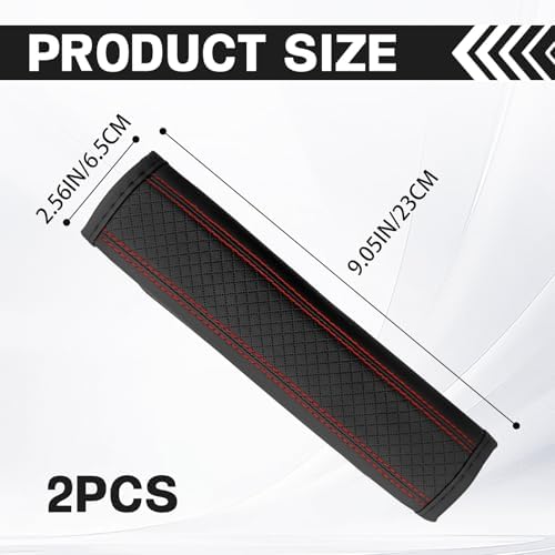 2PCS Universal Leather Safety Belt Covers - Image 2