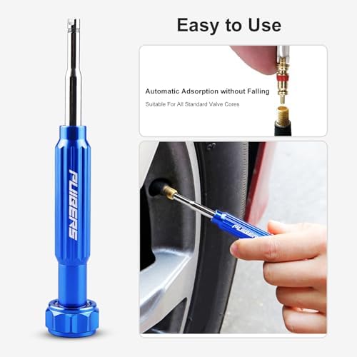 Tire Valve Stem Removal Tool Kit 3-Piece Set, Presta and Schrader Valve Core - Image 3
