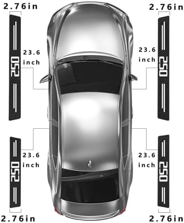 Door Sill Protectors for Ford F250, Carbon Fiber Leather Front/Rear Door Sill - Image 4