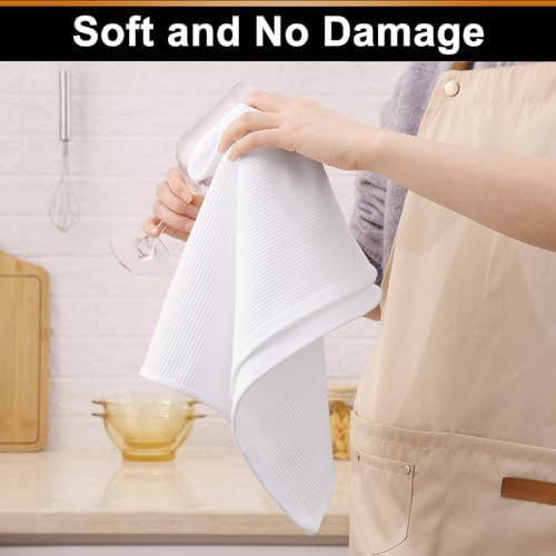 Homaxy 100% Cotton Waffle Weave Kitchen Towels, 12 Pack - Image 4