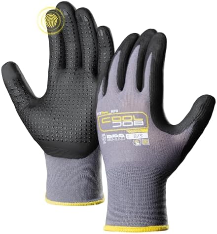 COOLJOB 12 Pairs Nitrile Rubber Dipped Safety Work Gloves by COOLJOB