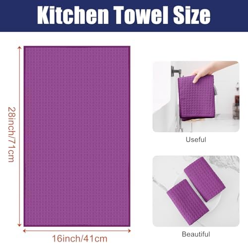 Homaxy Microfiber Waffle Weave Kitchen Towels, 4 Pack - Image 2