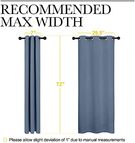 NICETOWN Blackout Curtains, 1 Pair, Stone Blue - Image 6
