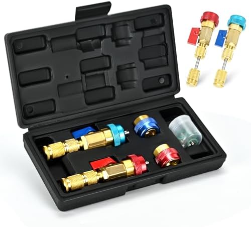 AC Schrader Valve Core Remover Tool Kit, R134a R1234YF R22 by GELRIUNY