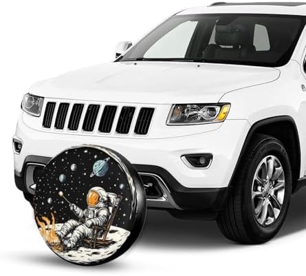 Astronaut Marshmallow Spare Tire Cover Wheel Protectors Weatherproof Sun - Image 4
