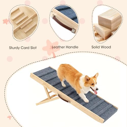 Dog Ramp for Bed, 47.3" Pet Ramp for Small & Large Dogs - Image 3
