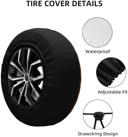 Spare Tire Cover Wolf Wheel Tire Cover Waterproof Sun Protection Universal Fit - Image 3
