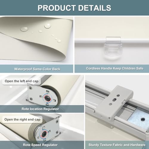 AOSKY Blackout Cordless Roller Shade - Image 7