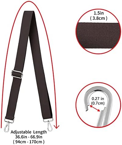 ZOOEASS Wide Shoulder Strap, Adjustable Replacement Belt Crossbody Canvas Bag - Image 3