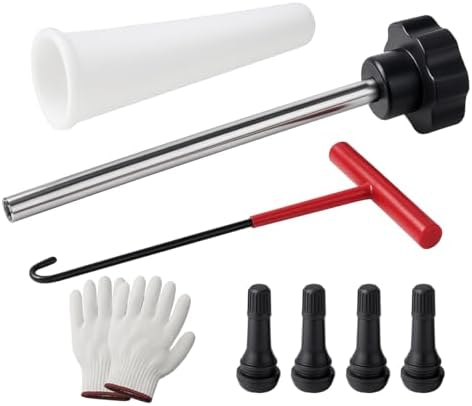 7PCS Tire Valve Stem Tool Kit Replacement Installation Set Black by Sandfren