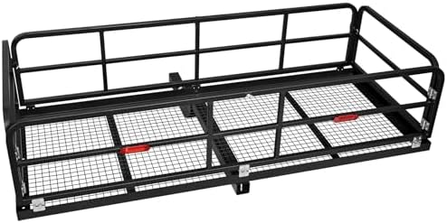 Hitch Cargo Carrier Rack, Fits 2" Receiver – Folding Hitch-Mounted Cargo Carrier by STMHOM