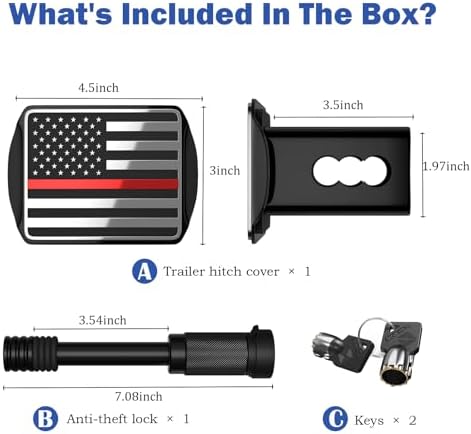OGYE Heavy American Flag Metal Trailer Hitch Cover - Image 5