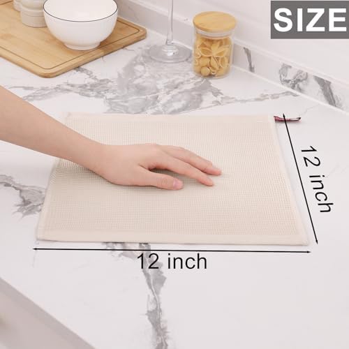 Homaxy 100% Cotton Waffle Weave Dish Cloths, 6 Pack - Image 6