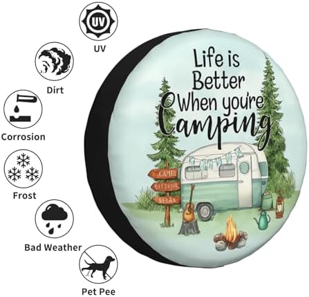 Adventure Spare Tire Cover Weatherproof Wheel Protectors Universal Wheel Covers - Image 5