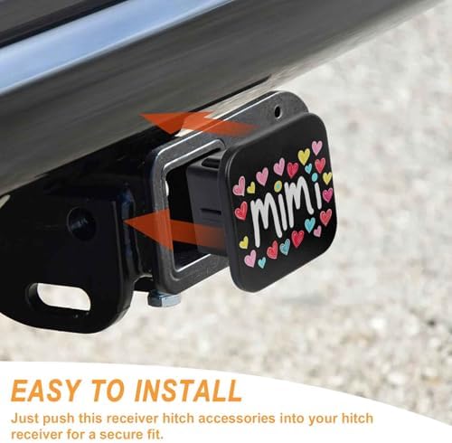2 Inch Mimi Cute Heart Trailer Hitch Cover Rubber Receiver Tube Plug Cap - Image 4