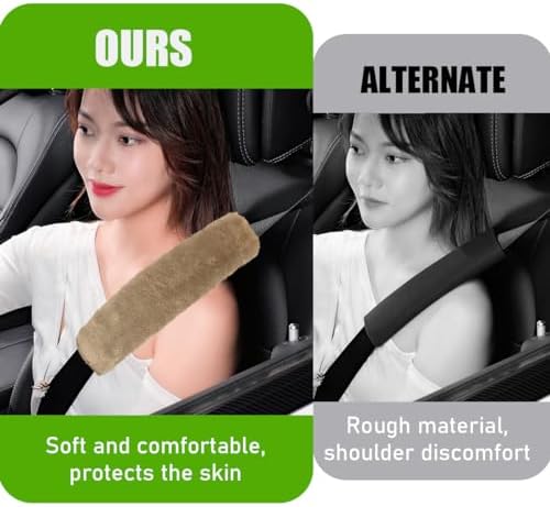 Yourkar 2 PCS Car Seat Belt Cover, Soft Auto Seatbelt Protector - Image 5