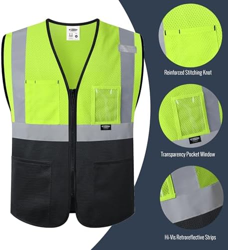 JKSafety Safety Vest for men women Hi Vis Vest - Image 3
