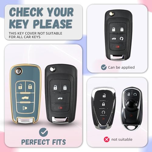 for Chevy Key Fob Cover, Premium Soft TPU Full Protection Key Cover - Image 2