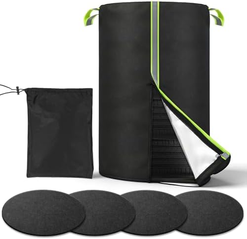 Tire Cover for Storage, 420D Oxford Waterproof Up to 33in Tire Bag by Cxprctpu