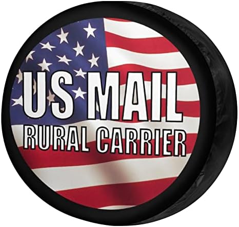 US Mail Rural Carrier Spare Tire Cover Wheel Tire Cover Fit Trailer, SUV and by Foruidea