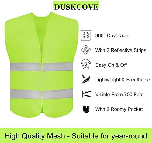 DUSKCOVE 20 Pack High Visibility Safety Vest - Image 4