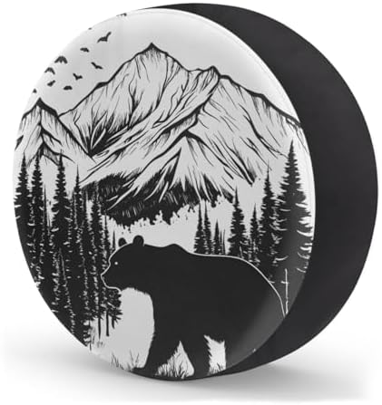 Rv Spare Tire Cover Wheel Mountain Forest Bear Tire Covers Wheel Protectors - Image 2