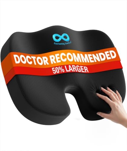 Everlasting Comfort Doctor Recommended Memory Foam Seat Cushion by EverlastingComfort