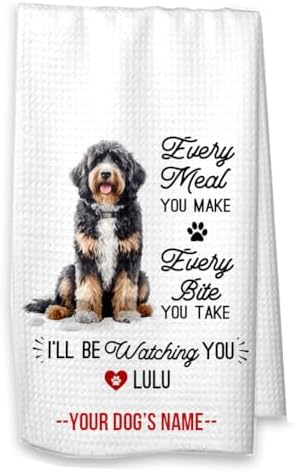 Studio 9Thirty3 Personalized Bernedoodle Kitchen Towel – Waffle Weave by Studio9Thirty3