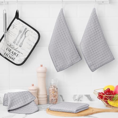 Homaxy Microfiber Waffle Weave Kitchen Dish Cloths - Image 5