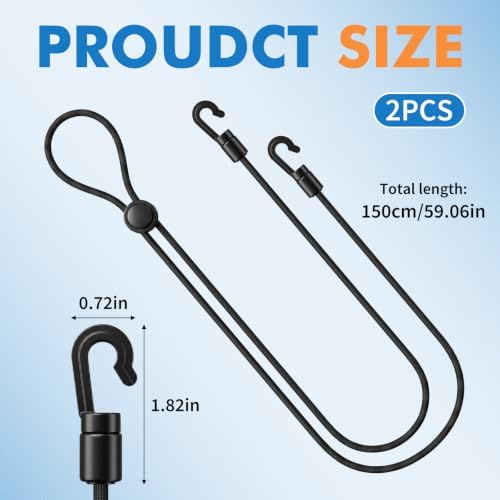 Seat Bag Strap for Airplane Travel, Small Bungee Cords - Image 6
