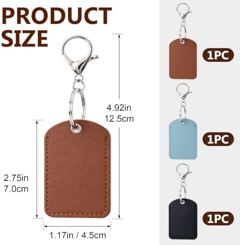 PAGOW 2.3x1.8in Key Fob Holder, PU Leather RFID Key Case Protector - Image 2
