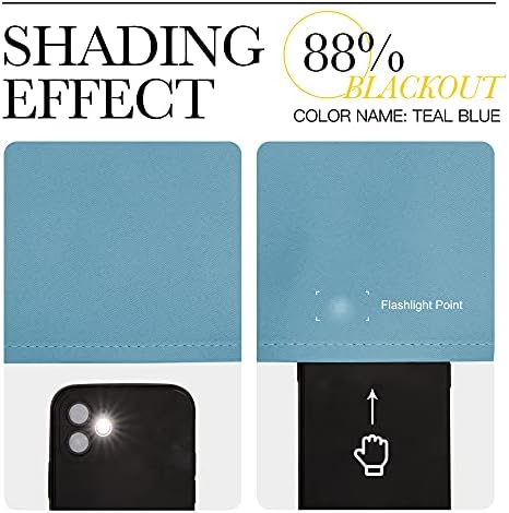 NICETOWN Blackout Curtains for Living Room 2 Panels 55" x 102" Teal Blue - Image 4
