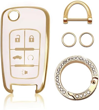 Vrasly Compatible with Chevy Key Fob Cover with Keychain Lanyard by Vrasly