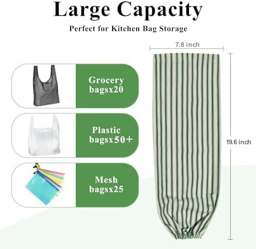 TOGETRUE Plastic Bag Holder, Wall Mount Grocery Bag Holder, Reusable Trash Bag - Image 3