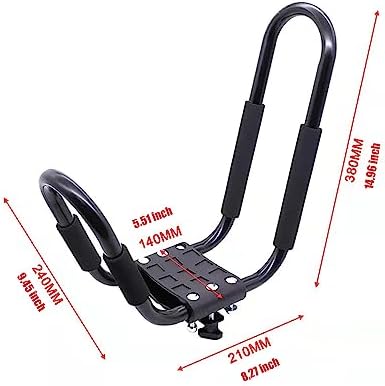 FENQING-YAluminum J-Bar Rack Universal Kayak Roof Rack Canoe Boat Surf Ski - Image 6