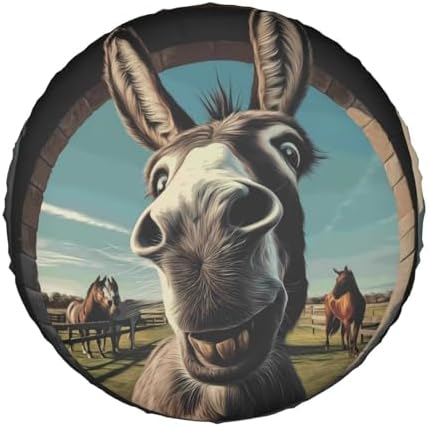 Funny Donkey Spare Tire Cover Wheel Protectors Weatherproof Sun Protection - Image 2