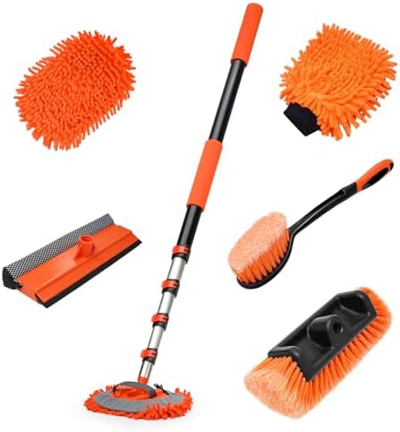 12FT Car Wash Brush with Long Handle, RV Wash Brush with Soft Chenille by FIRMDKWEED