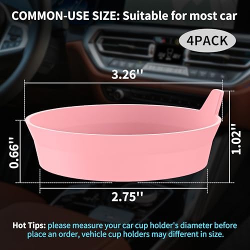 ME.FAN Car Cup Holder Coasters Silicone Cups Mats, Automotive Universal - Image 2