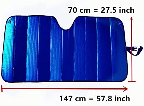 Windshield Sunshade-Thicken 5-Layer Bubble Block Heat and Sun UV Rays, Front - Image 3